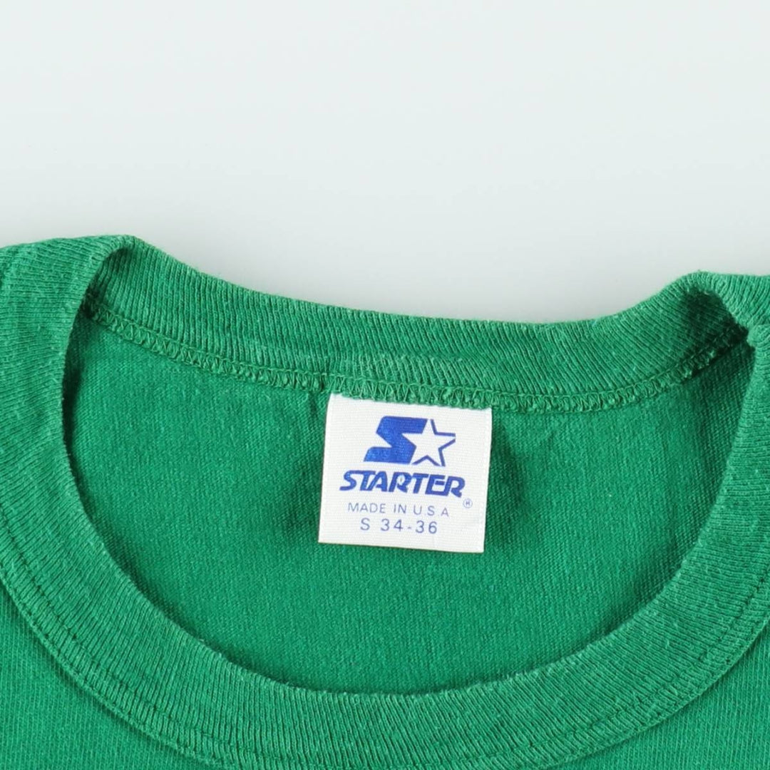 90'S Starter NBA Boston Celtics Sports Print T-Shirt, Made in USA, Women's Size S (Equivalent), Vintage cotton green type Vintage Second Hand