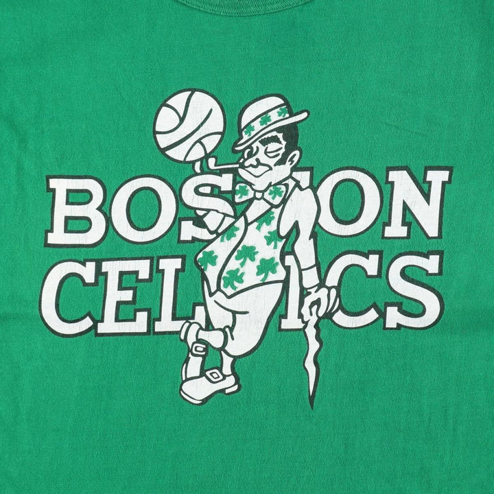 90'S Starter NBA Boston Celtics Sports Print T-Shirt, Made in USA, Women's Size S (Equivalent), Vintage cotton green type Vintage Second Hand