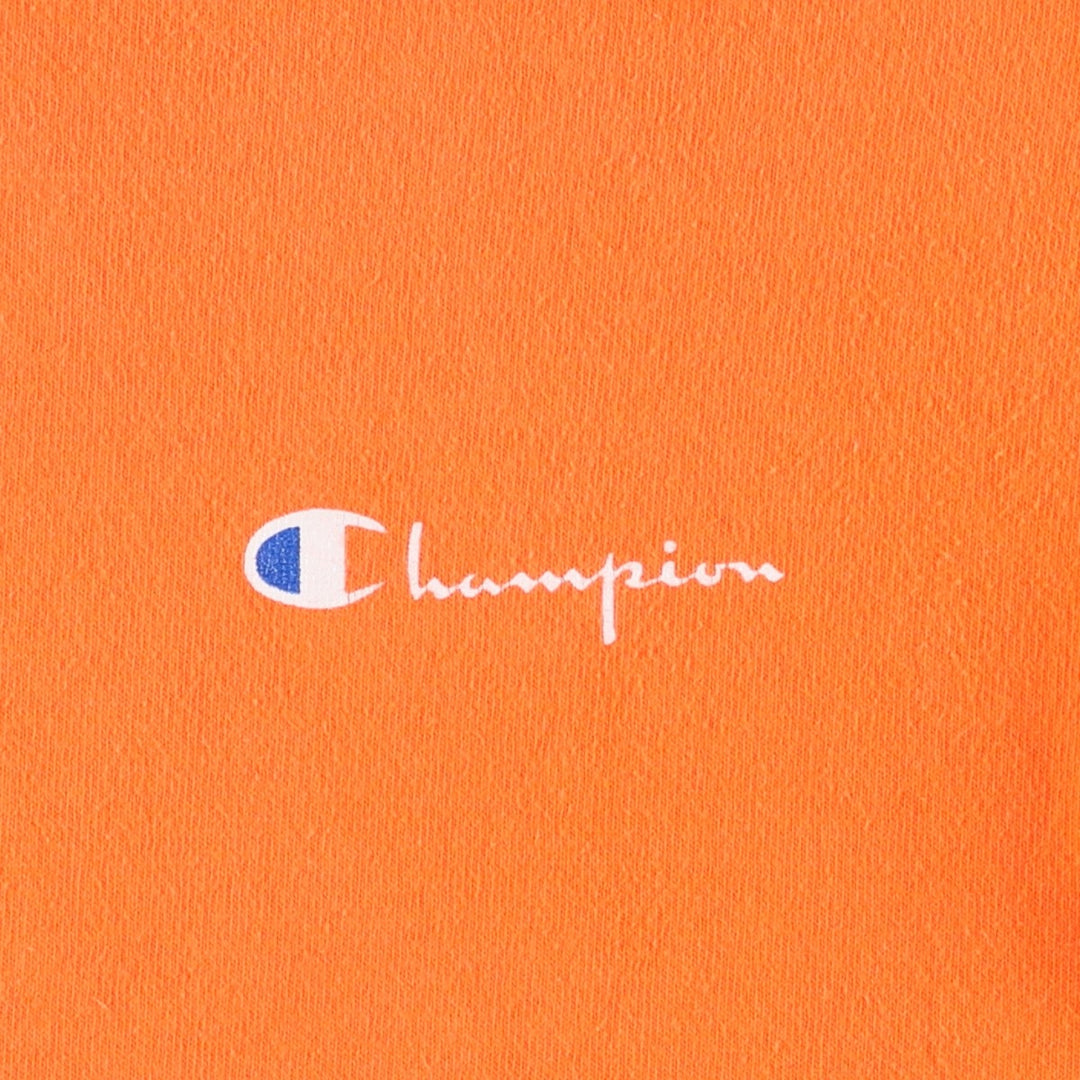 80'S Champion Tricolor Tag One-Point Logo T-Shirt, Made in USA, Women's Size S (approx.) cotton orange type Vintage Second Hand