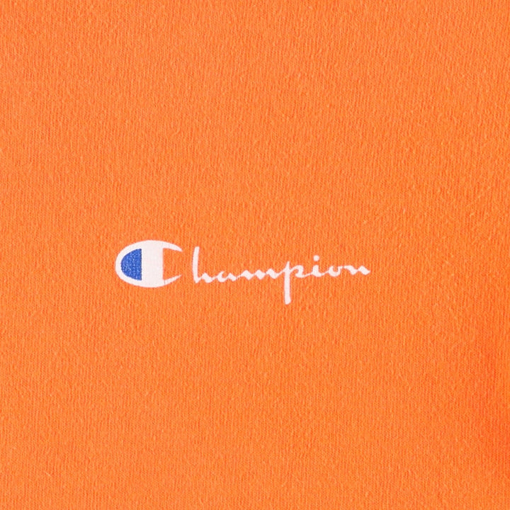 80'S Champion Tricolor Tag One-Point Logo T-Shirt, Made in USA, Women's Size S (approx.) cotton orange type Vintage Second Hand