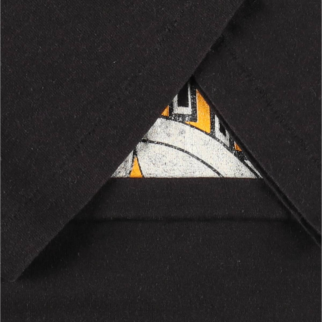 80'S Champion Tricolor Tag NFL Pittsburgh Steelers Sports Print T-Shirt, Made in USA, Women's Size M (approx.) polyester black type Vintage Second Hand