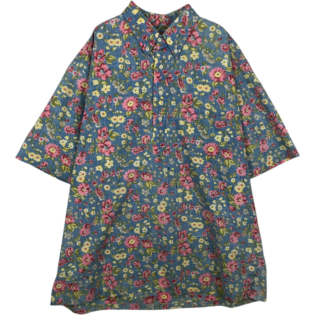 90'S Reyn Spooner Commemorative Classics all-over print pullover button-down Aloha shirt, men's size XXL. cotton blue type Vintage Second Hand
