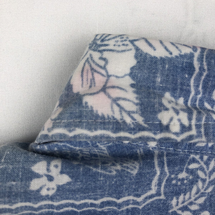 90'S Reyn Spooner Swimsuit Bikini Tag All-over Print Lahaina Sailor Button-down Aloha Shirt Box Shirt Men's Size L (approx.) cotton Blue type light blue Vintage Second Hand