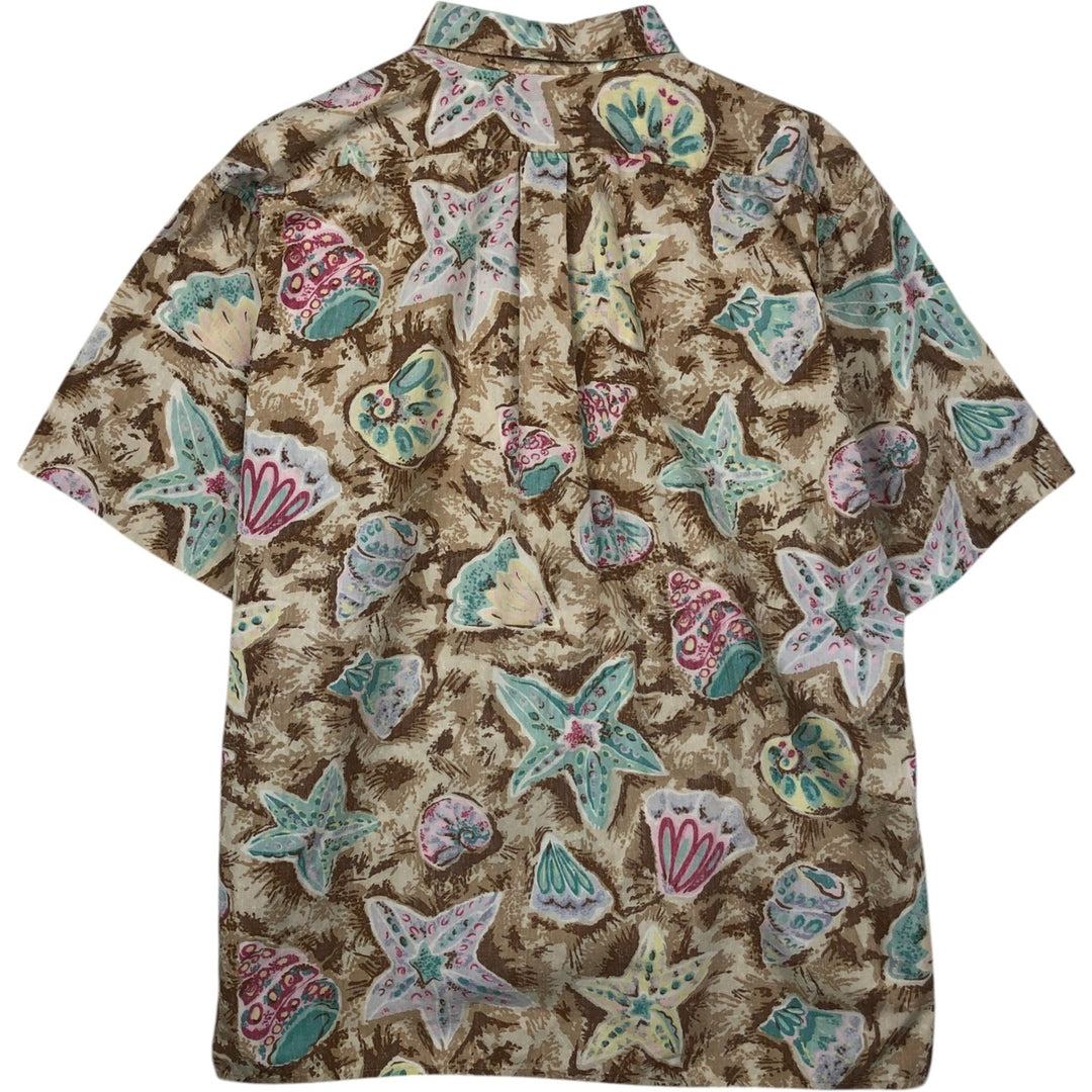 90'S Reyn Spooner Swimsuit Bikini Tag All-over Print Button-down Hawaiian Aloha Shirt Box Shirt Men's XXL equivalent cotton Beige type Vintage Second Hand