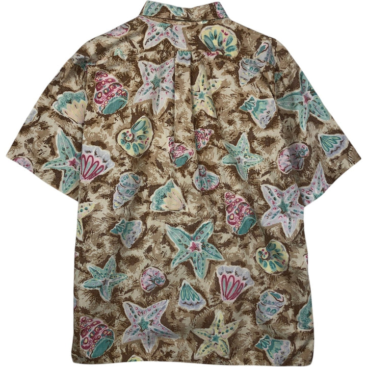 90'S Reyn Spooner Swimsuit Bikini Tag All-over Print Button-down Hawaiian Aloha Shirt Box Shirt Men's XXL equivalent cotton Beige type Vintage Second Hand
