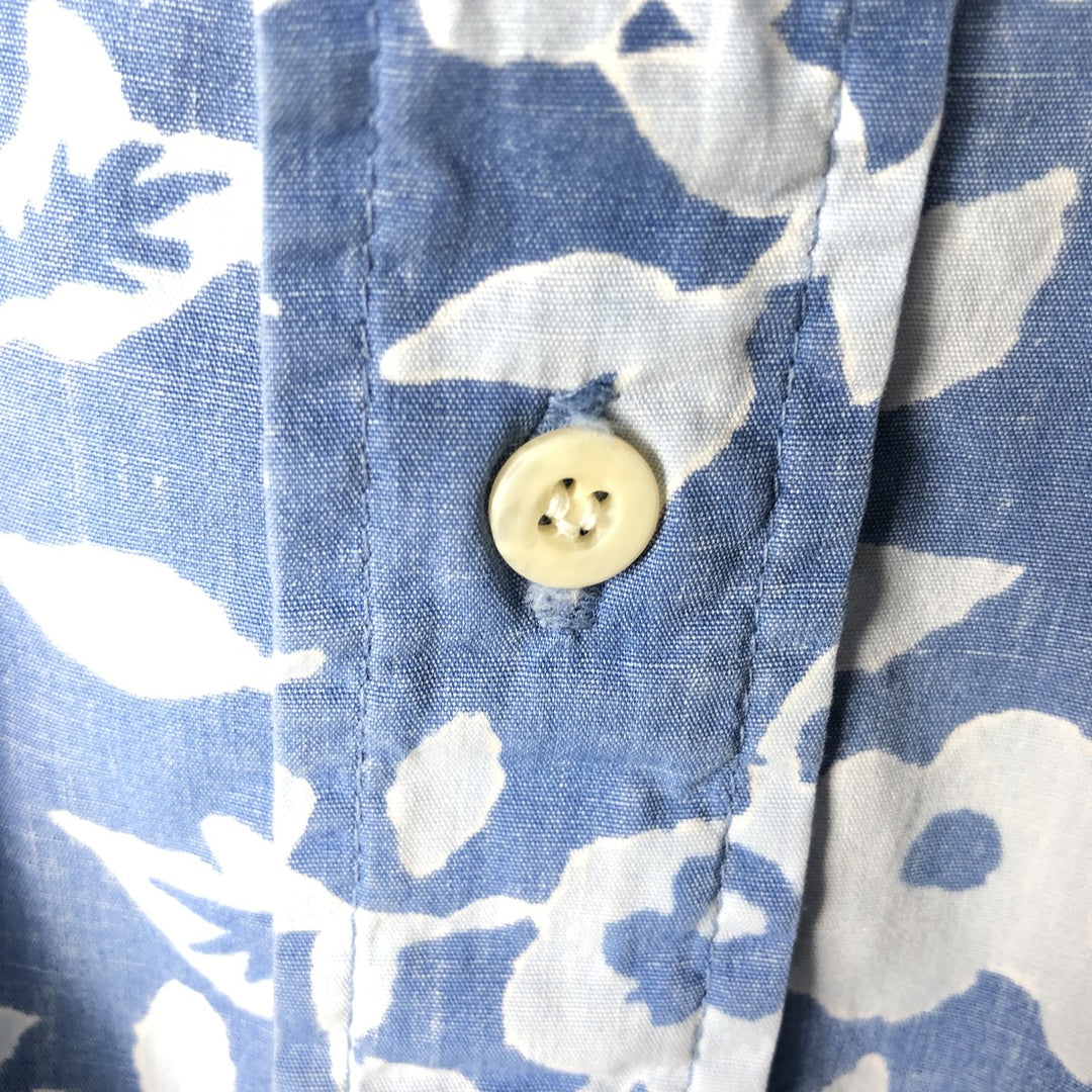 90'S Reyn Spooner Commemorative Classics all-over floral print pullover button-down Aloha shirt boxy shirt cotton Blue type light blue Vintage Second Hand
