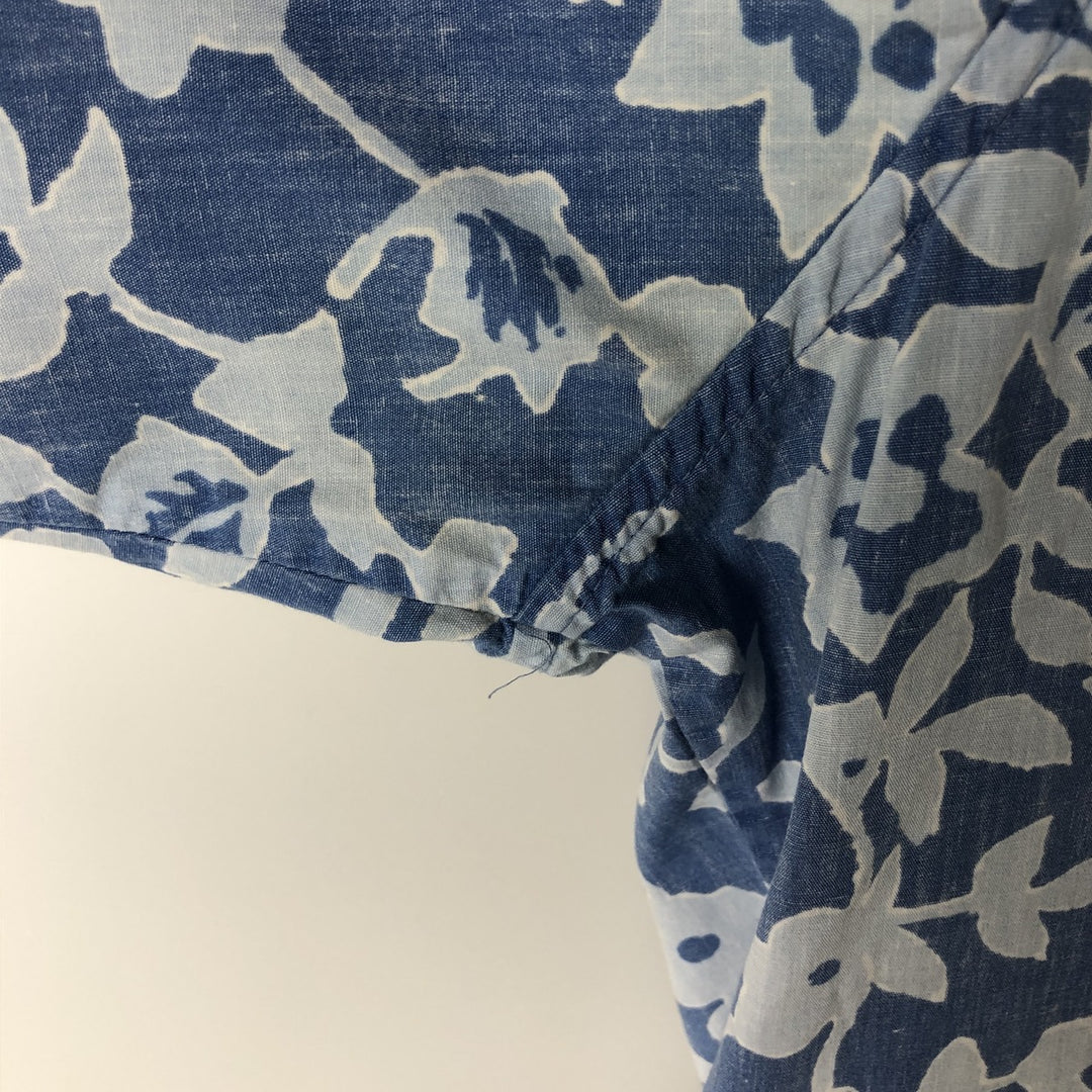 90'S Reyn Spooner Commemorative Classics all-over floral print pullover button-down Aloha shirt boxy shirt cotton Blue type light blue Vintage Second Hand
