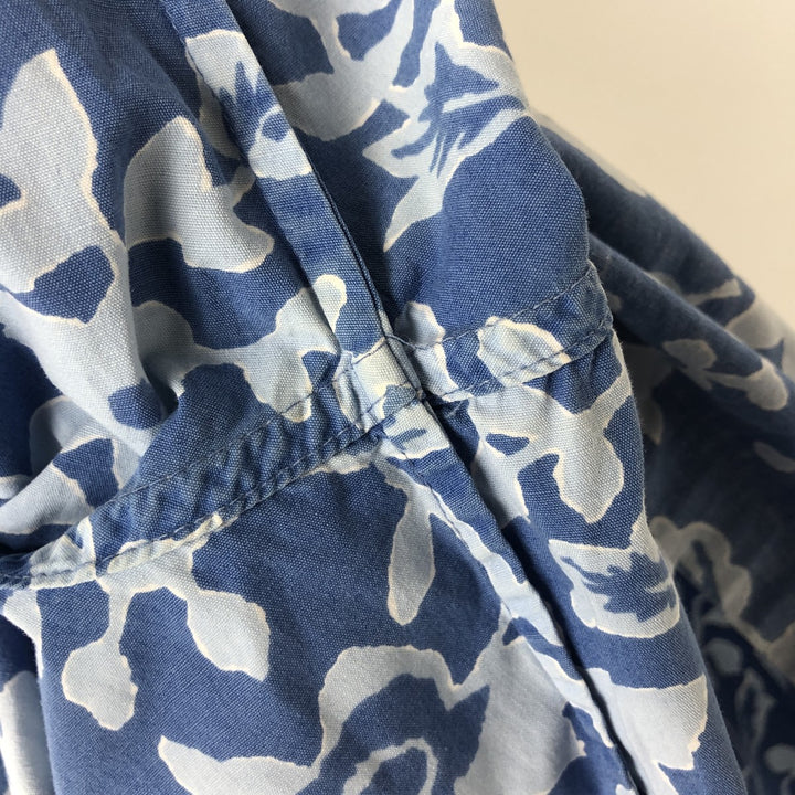 90'S Reyn Spooner Commemorative Classics all-over floral print pullover button-down Aloha shirt boxy shirt cotton Blue type light blue Vintage Second Hand