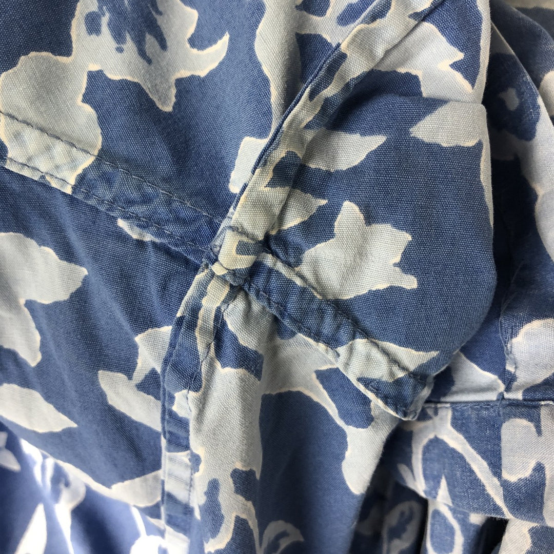 90'S Reyn Spooner Commemorative Classics all-over floral print pullover button-down Aloha shirt boxy shirt cotton Blue type light blue Vintage Second Hand