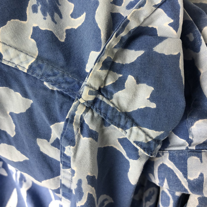 90'S Reyn Spooner Commemorative Classics all-over floral print pullover button-down Aloha shirt boxy shirt cotton Blue type light blue Vintage Second Hand