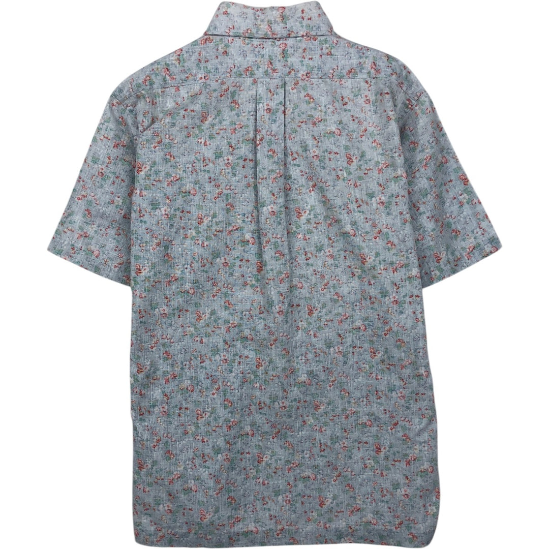 70s-80'S Reyn Spooner Gold Tag Nipple Tag Floral Pullover Button-Down Aloha Shirt Boxy Shirt Men's Size S unclear Blue type light blue Vintage Second Hand