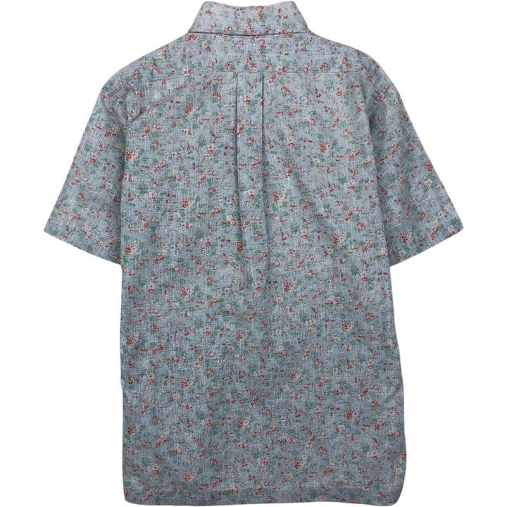 70s-80'S Reyn Spooner Gold Tag Nipple Tag Floral Pullover Button-Down Aloha Shirt Boxy Shirt Men's Size S unclear Blue type light blue Vintage Second Hand