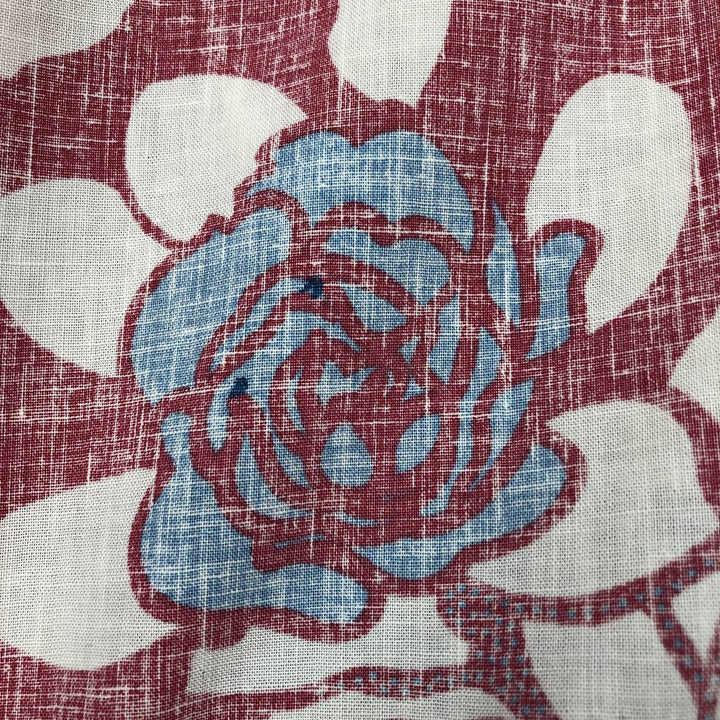 80'S Reyn Spooner Gold Tag Nude Tag Floral Pullover Button-Down Aloha Shirt Boxy Shirt Men's XL Equivalent unclear burgundy type Vintage Second Hand