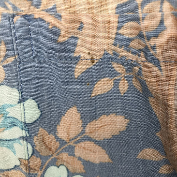 80'S Reyn Spooner Gold Tag All-Over Print Pullover Button-Down Aloha Shirt Boxy Shirt Men's Size L (Equivalent) Vintage cotton blue type Vintage Second Hand