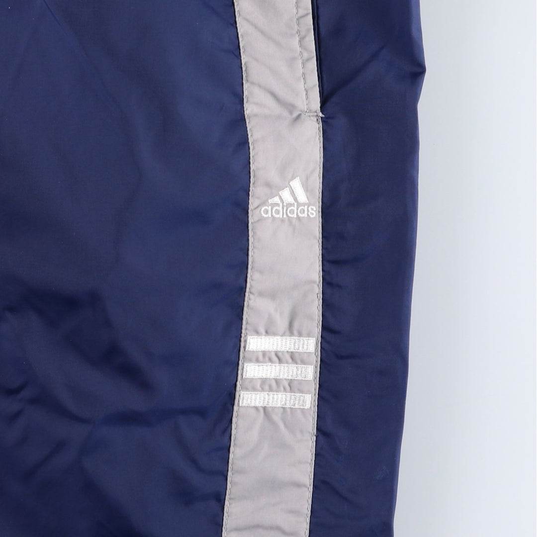 2000'S Adidas nylon pants, crinkle pants, men's size XL Nylon navy blue type Vintage Second Hand