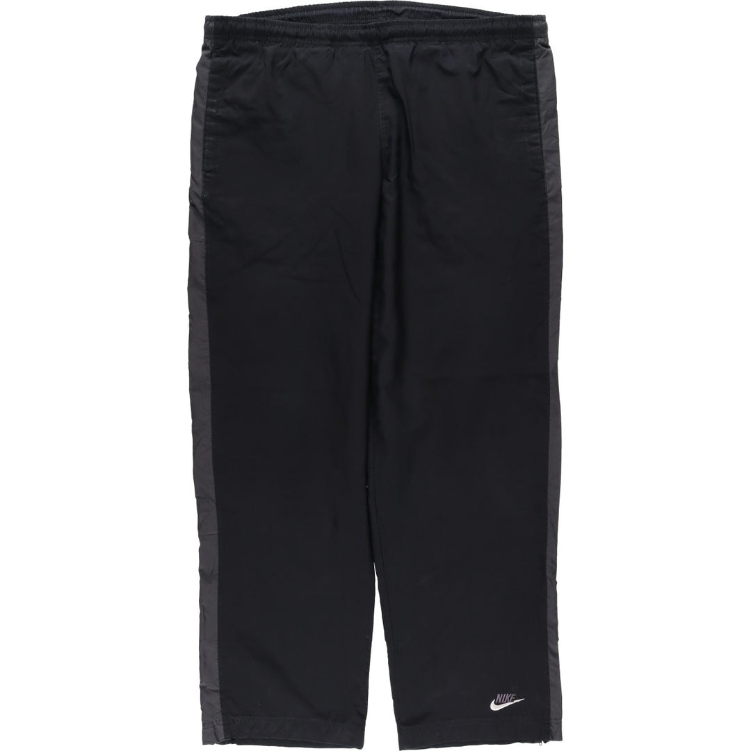 Nike warm-up pants, nylon pants, crinkle pants, men's size M polyester black type Vintage Second Hand