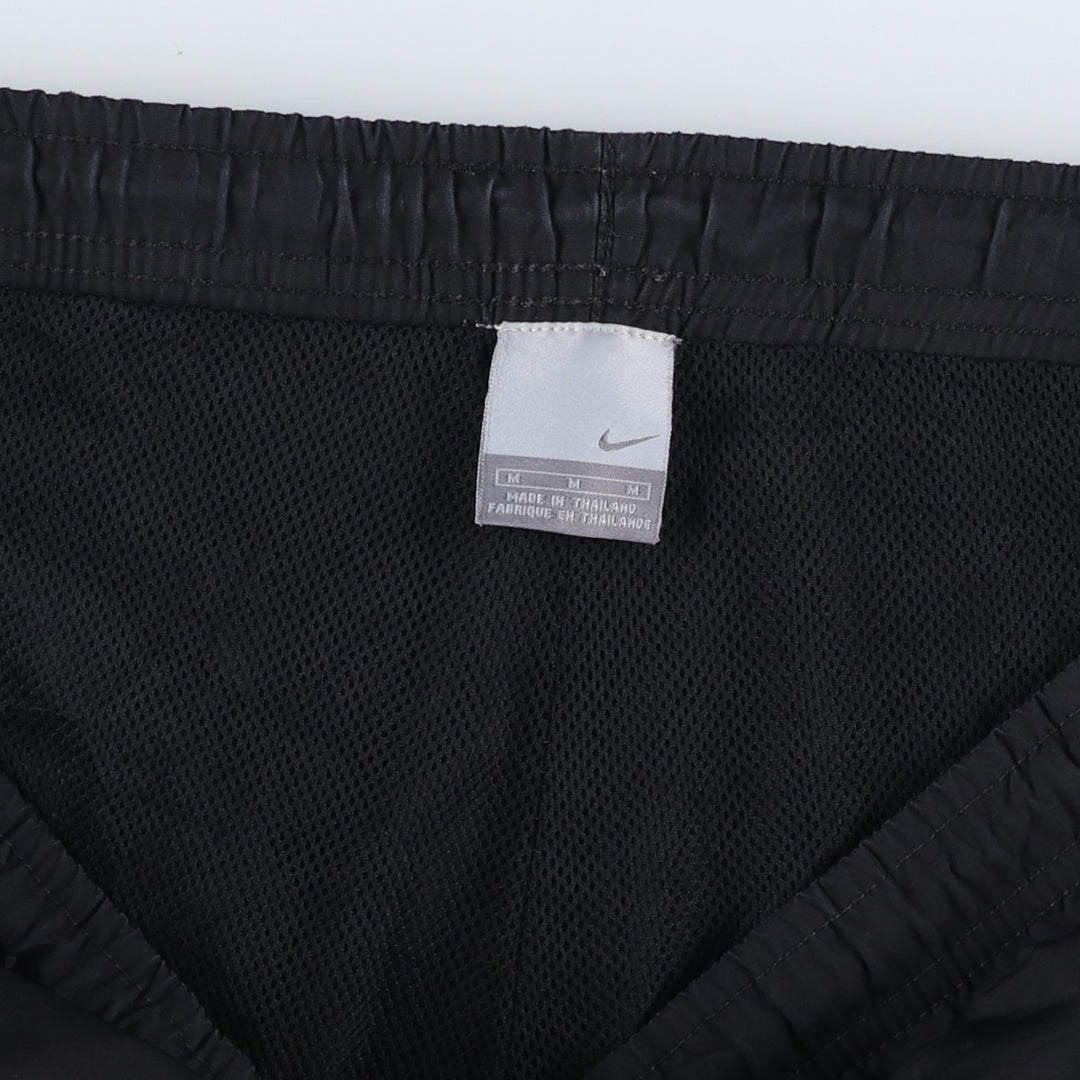 Nike warm-up pants, nylon pants, crinkle pants, men's size M polyester black type Vintage Second Hand