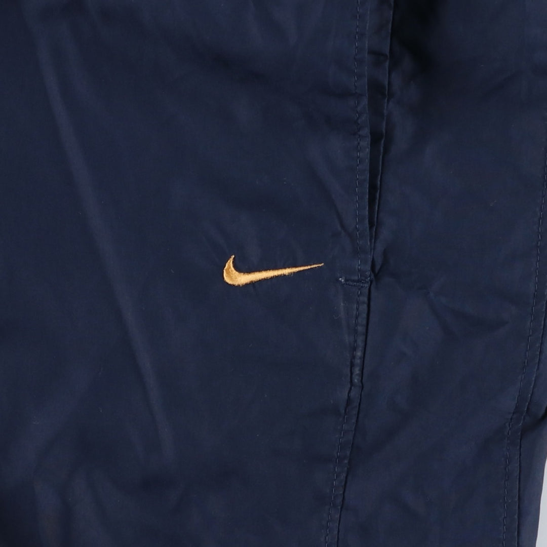 00'S Nike Warm-up Pants, Nylon Pants, Rustling Pants, Men's XL Size polyester navy blue type Vintage Second Hand