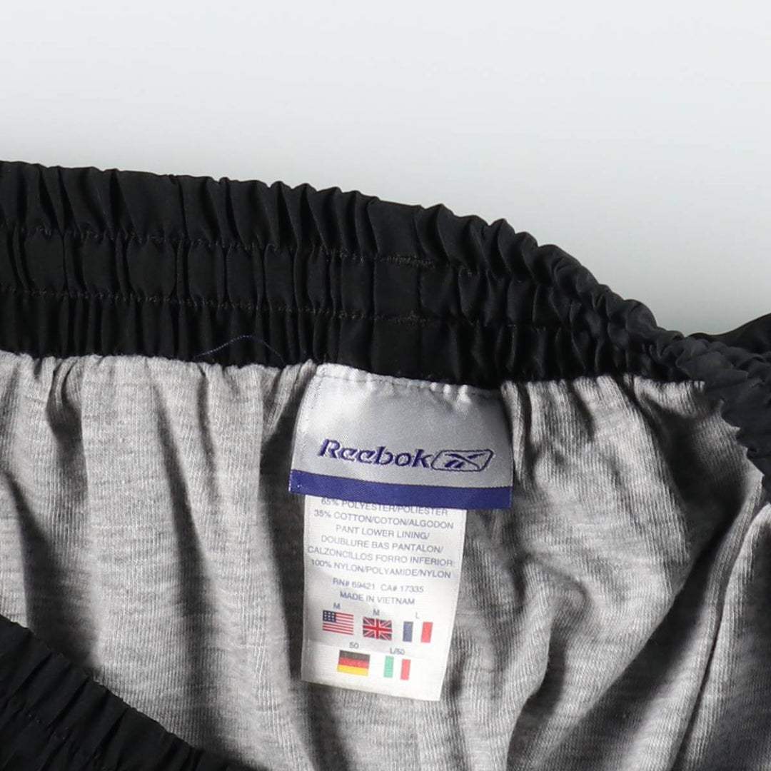 Reebok Warm-Up Pants, Nylon, Shaka Shaka Pants, Men's Size L polyester black type Vintage Second Hand