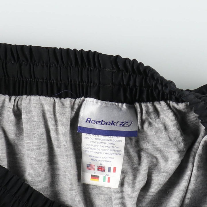 Reebok Warm-Up Pants, Nylon, Shaka Shaka Pants, Men's Size L polyester black type Vintage Second Hand
