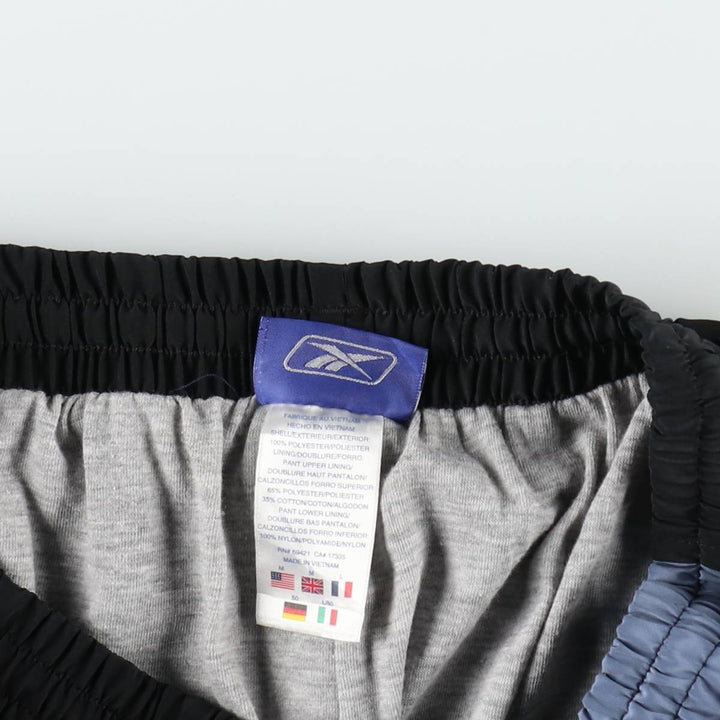 Reebok Warm-Up Pants, Nylon, Shaka Shaka Pants, Men's Size L polyester black type Vintage Second Hand