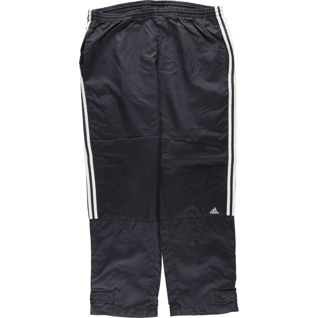 2000'S Adidas nylon pants, crinkle pants, men's size XL Nylon black type Vintage Second Hand