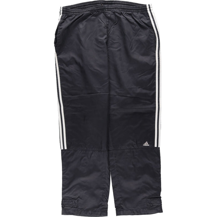 2000'S Adidas nylon pants, crinkle pants, men's size XL Nylon black type Vintage Second Hand