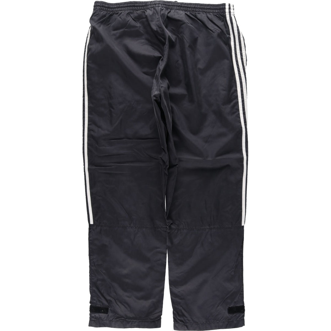 2000'S Adidas nylon pants, crinkle pants, men's size XL Nylon black type Vintage Second Hand