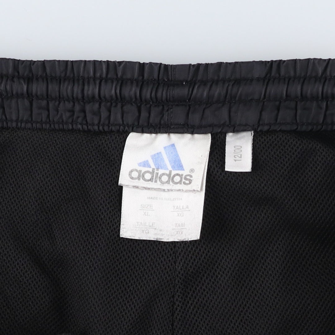 2000'S Adidas nylon pants, crinkle pants, men's size XL Nylon black type Vintage Second Hand