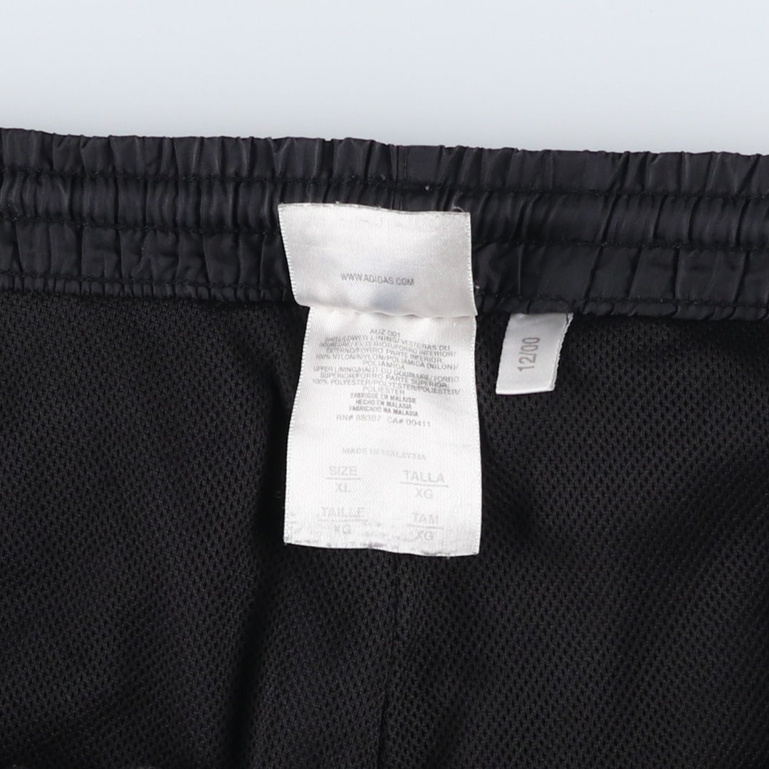 2000'S Adidas nylon pants, crinkle pants, men's size XL Nylon black type Vintage Second Hand