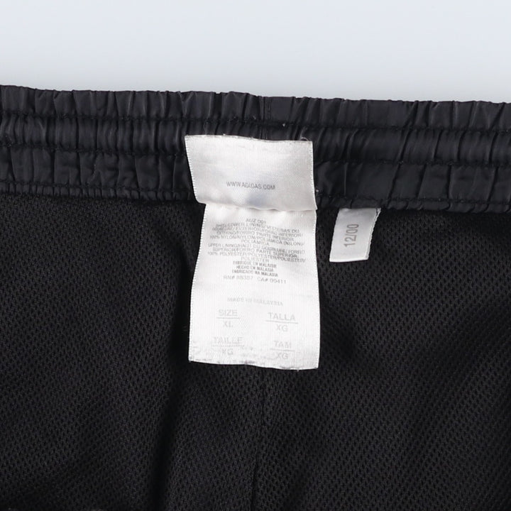 2000'S Adidas nylon pants, crinkle pants, men's size XL Nylon black type Vintage Second Hand