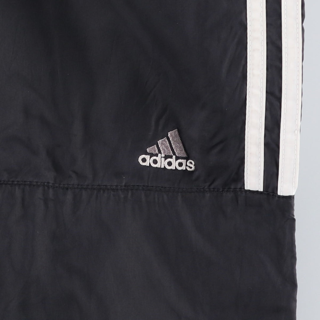 2000'S Adidas nylon pants, crinkle pants, men's size XL Nylon black type Vintage Second Hand