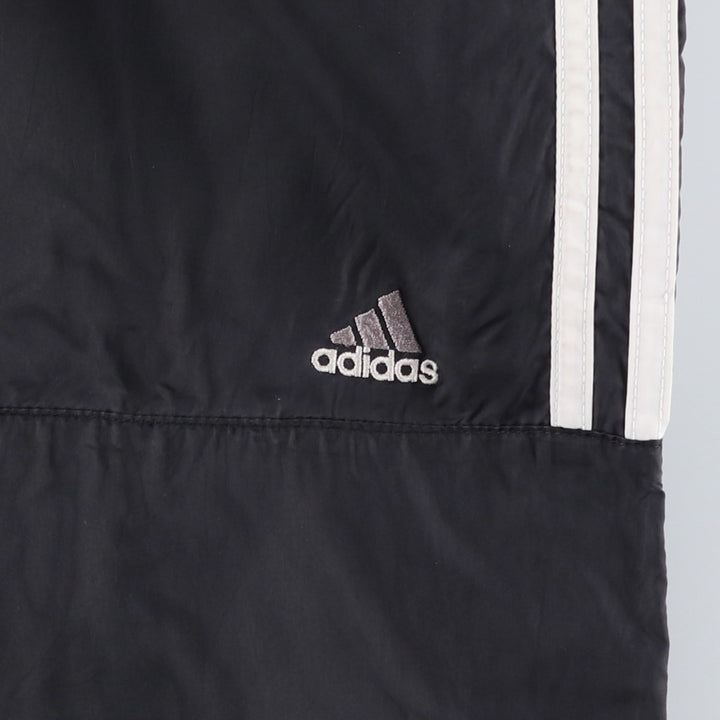 2000'S Adidas nylon pants, crinkle pants, men's size XL Nylon black type Vintage Second Hand