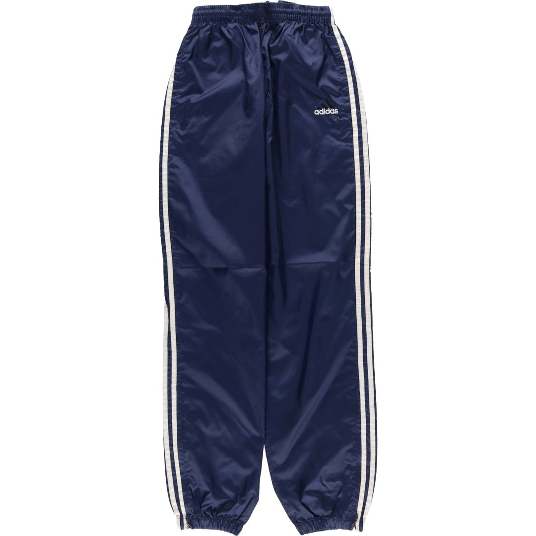 90'S Adidas nylon pants, rustling pants, men's size M, vintage Nylon navy blue type Vintage Second Hand