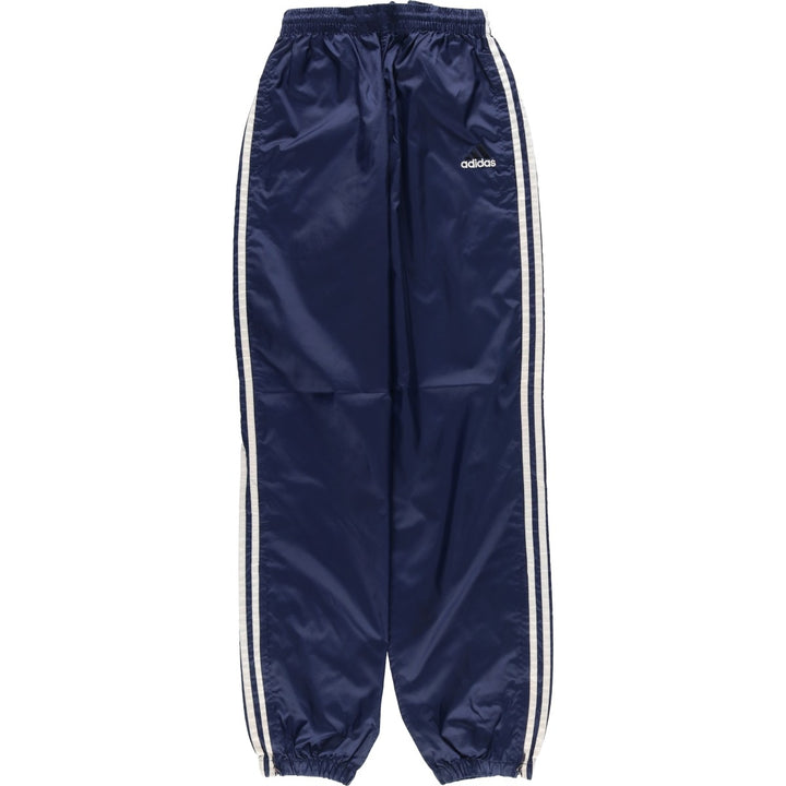 90'S Adidas nylon pants, rustling pants, men's size M, vintage Nylon navy blue type Vintage Second Hand