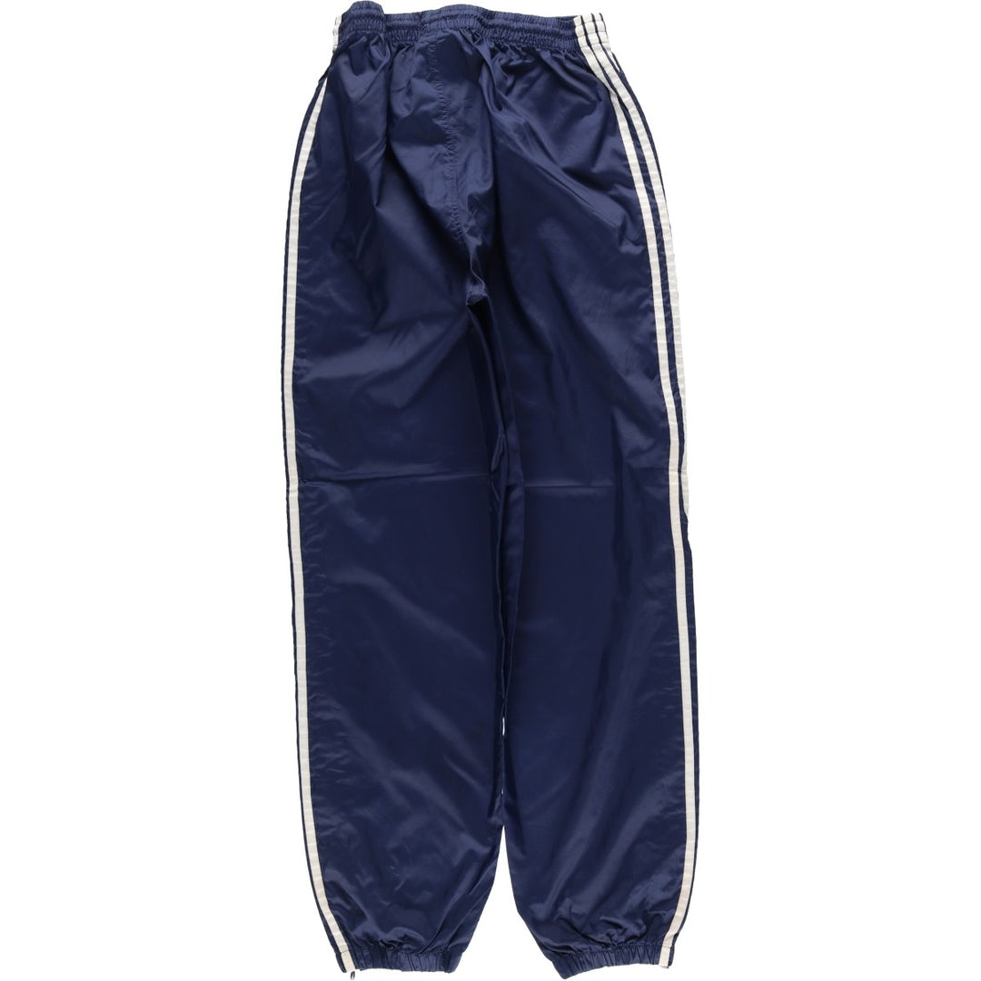 90'S Adidas nylon pants, rustling pants, men's size M, vintage Nylon navy blue type Vintage Second Hand