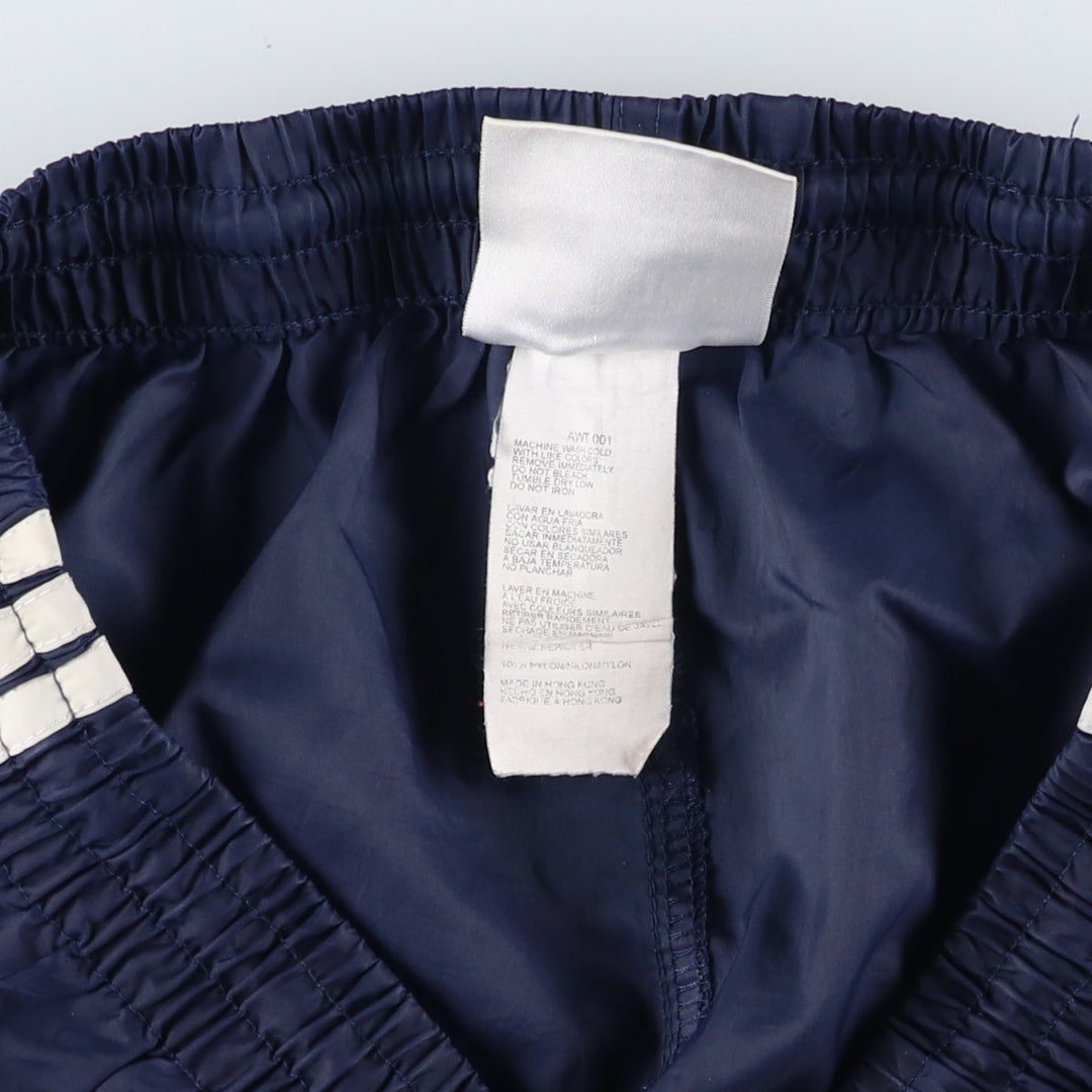 90'S Adidas nylon pants, rustling pants, men's size M, vintage Nylon navy blue type Vintage Second Hand