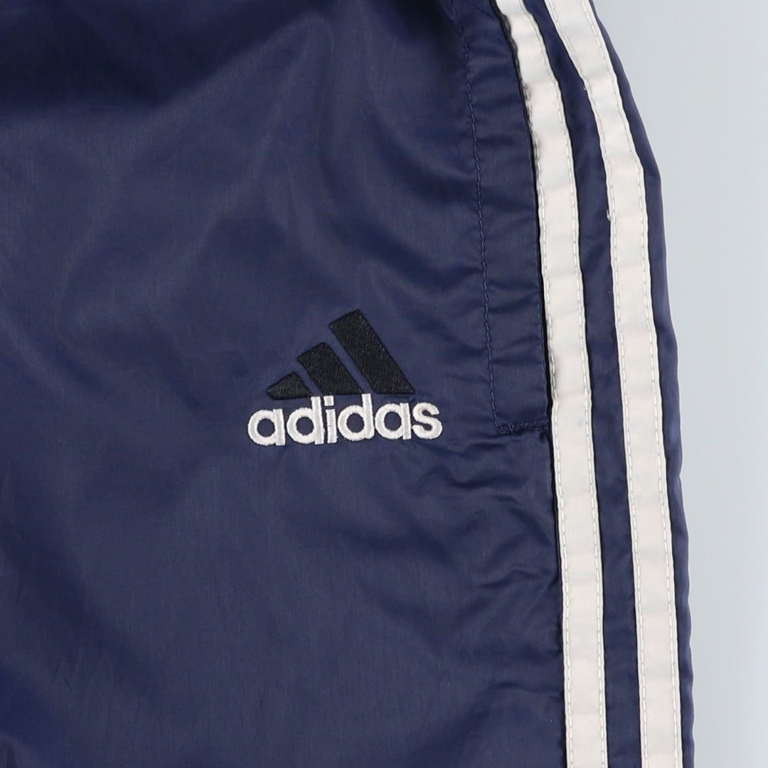 90'S Adidas nylon pants, rustling pants, men's size M, vintage Nylon navy blue type Vintage Second Hand
