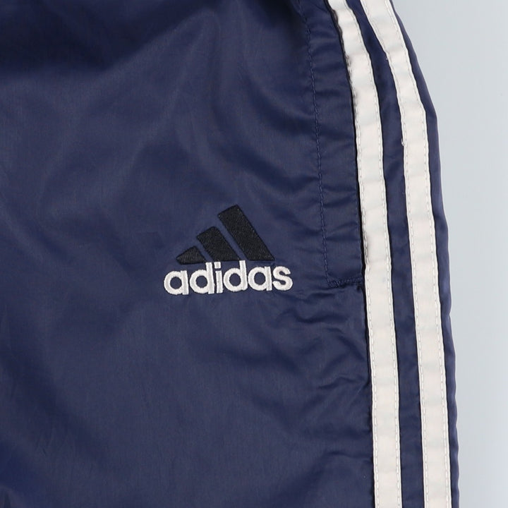90'S Adidas nylon pants, rustling pants, men's size M, vintage Nylon navy blue type Vintage Second Hand