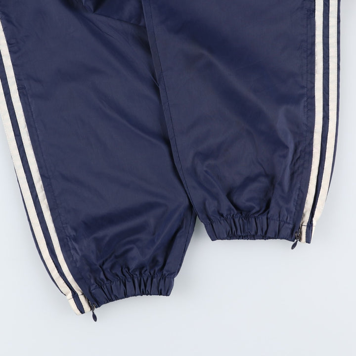 90'S Adidas nylon pants, rustling pants, men's size M, vintage Nylon navy blue type Vintage Second Hand