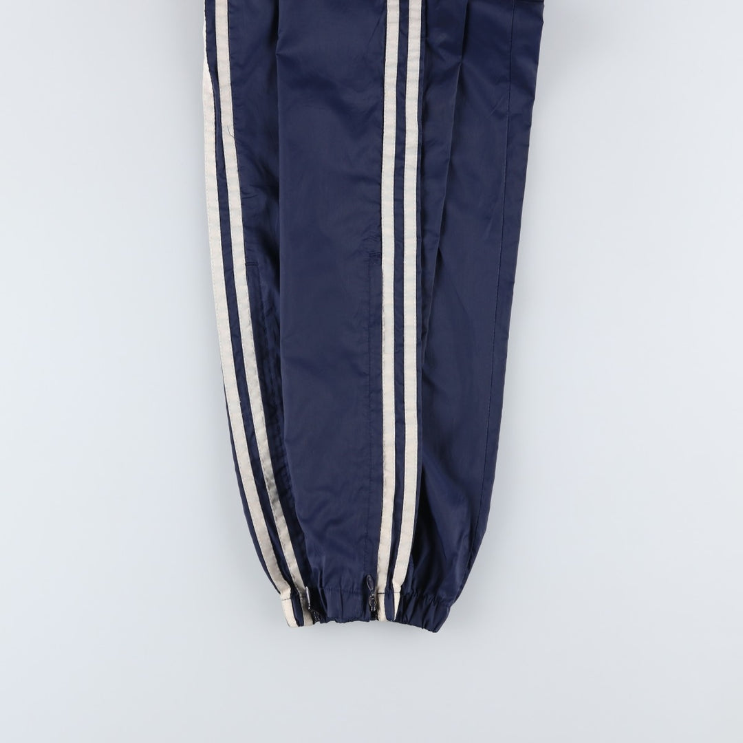 90'S Adidas nylon pants, rustling pants, men's size M, vintage Nylon navy blue type Vintage Second Hand