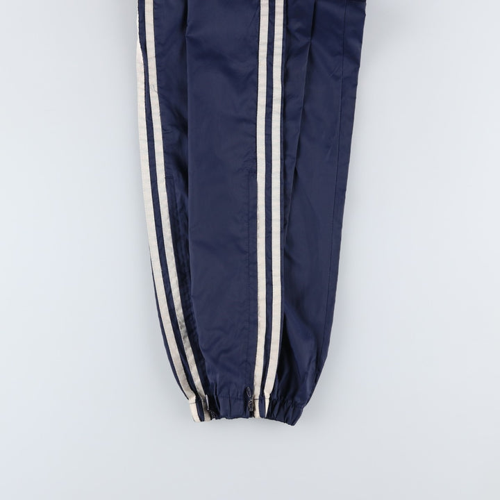 90'S Adidas nylon pants, rustling pants, men's size M, vintage Nylon navy blue type Vintage Second Hand