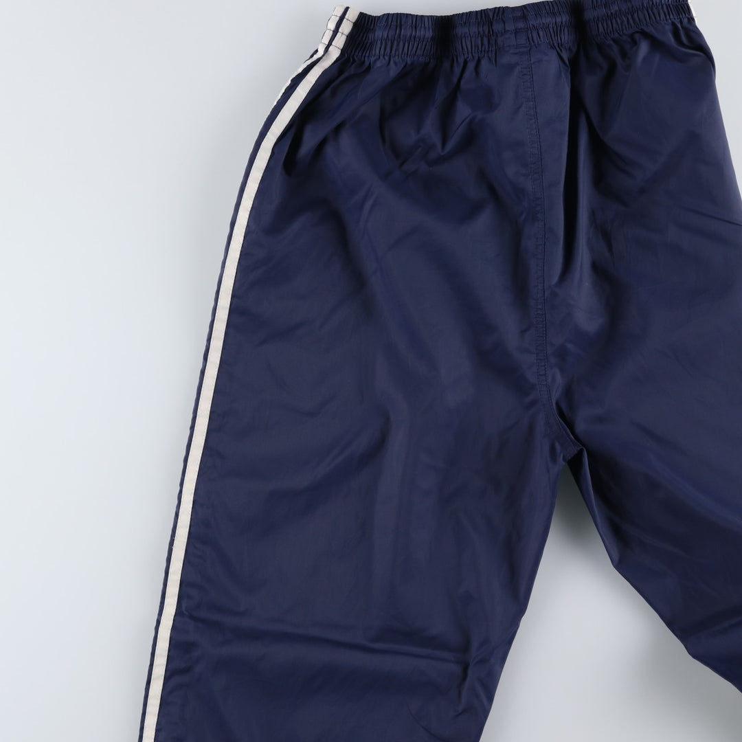 90'S Adidas nylon pants, rustling pants, men's size M, vintage Nylon navy blue type Vintage Second Hand
