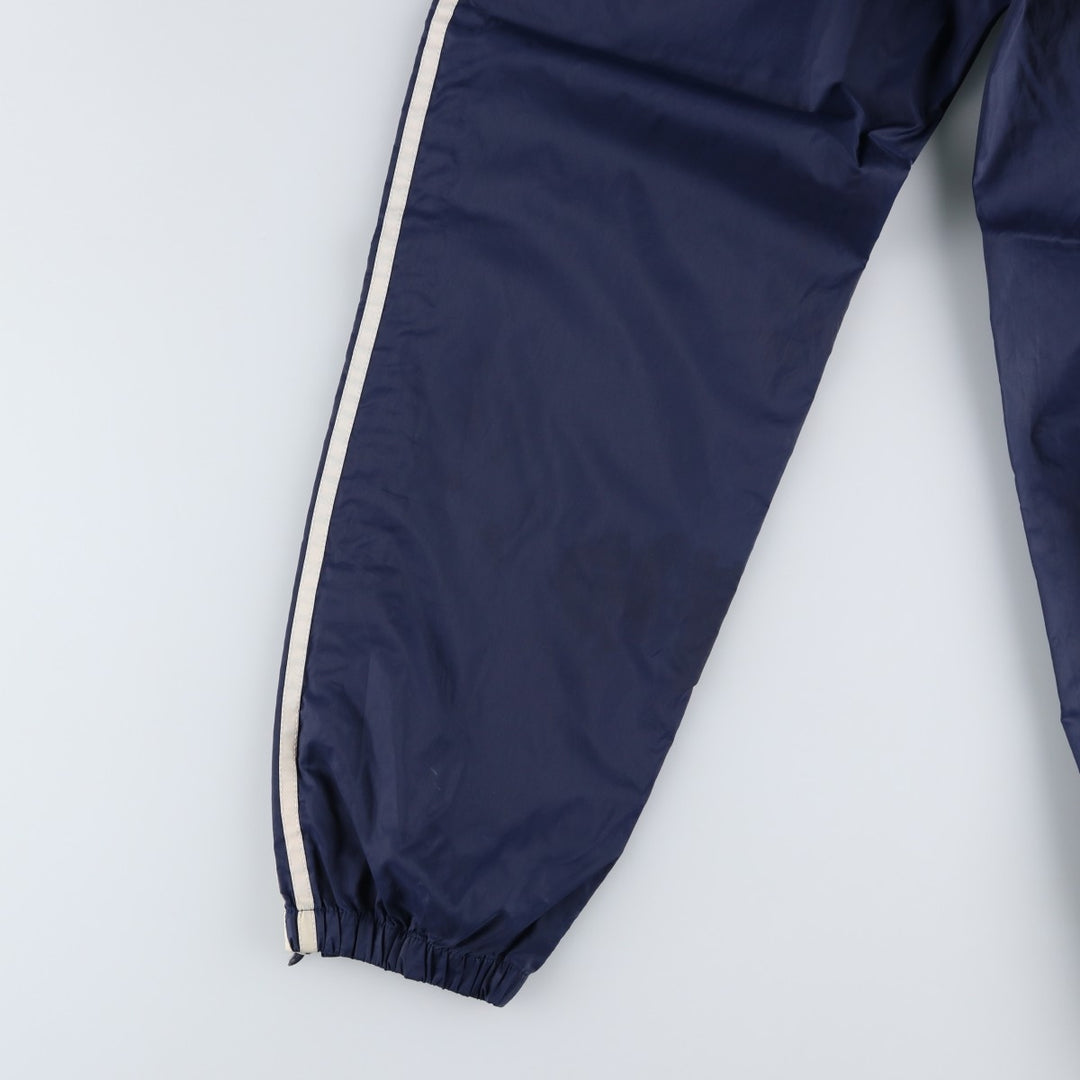 90'S Adidas nylon pants, rustling pants, men's size M, vintage Nylon navy blue type Vintage Second Hand