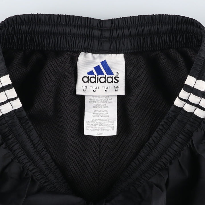 90'S Adidas nylon pants, rustling pants, men's size M, vintage Nylon black type Vintage Second Hand
