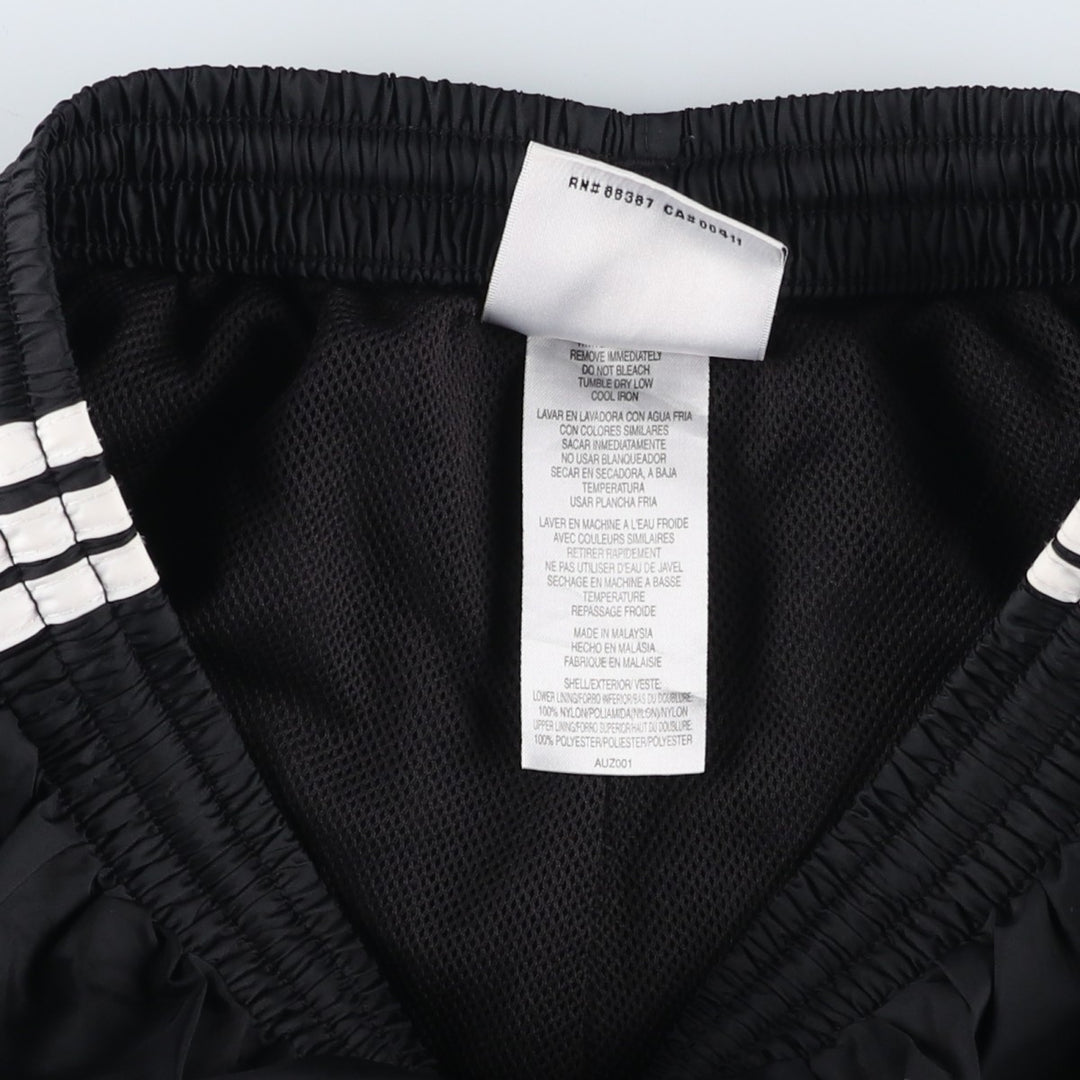 90'S Adidas nylon pants, rustling pants, men's size M, vintage Nylon black type Vintage Second Hand