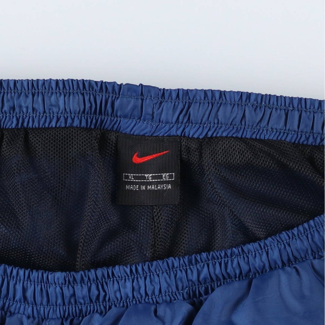 90'S Nike Nylon Pants, Shaka Shaka Pants, Men's XL Size, Vintage polyester blue type Vintage Second Hand