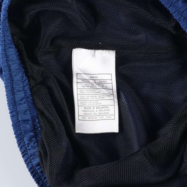 90'S Nike Nylon Pants, Shaka Shaka Pants, Men's XL Size, Vintage polyester blue type Vintage Second Hand