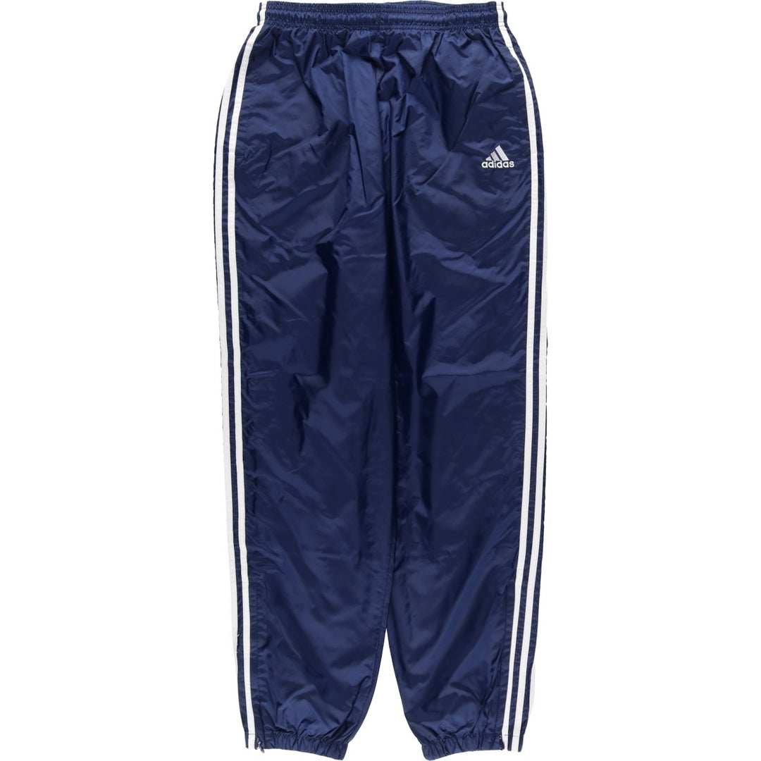 90'S Adidas nylon pants, rustling pants, men's size L, vintage Nylon blue type Vintage Second Hand