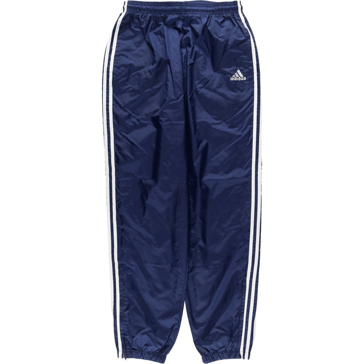 90'S Adidas nylon pants, rustling pants, men's size L, vintage Nylon blue type Vintage Second Hand